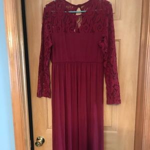 Pink blush maternity maxi dress